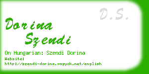 dorina szendi business card